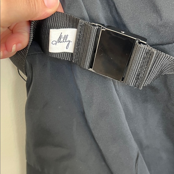 Milly Black Asymmetrical belted Dress, Size 0‎ - Picture 5 of 7